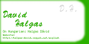 david halgas business card