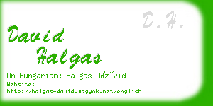 david halgas business card